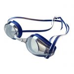 SPURT INTERMEDIATE-R3-SENIOR MIRROR-GOGGLE-NAVY-WHITE-WITH-SILVER-LENS
