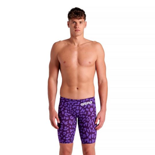 ARENA MENS CARBON AIR 2 LE JAMMER LEOPARD SKIN VIOLET